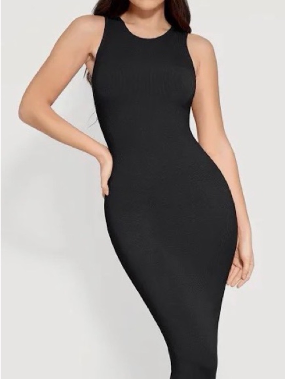 Popilush Classic Black Sleeveless Maxi Dress